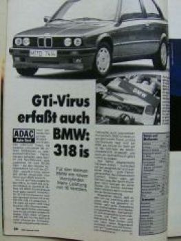 ADAC motorwelt Oktober 1989 BMW 318is E30