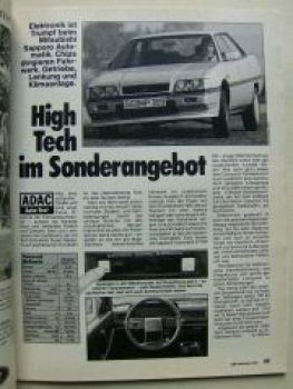 ADAC motorwelt Dezember 1987 Alfa 164,Mitsubishi Sapporo