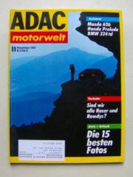 ADAC motorwelt November 1987 BMW 324td E30,Mazda 626