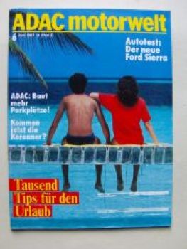 ADAC motorwelt Juni 1987 Ford Sierra, Mercedes 230CE/300CE C124