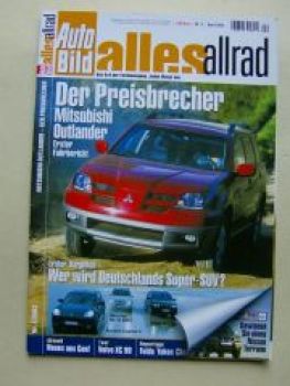 Auto Bild alles allrad 4/2003 Misubishi Outlander, Volvo XC90