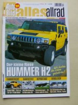 Auto Bild alles allrad 7/2002 Hummer H2, Dauertes ML BR163