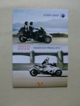 can-am Roadster Preisliste 2010 NEU Deutschland