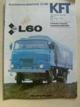 KFT 12/1986 IFA L60,Honda CRX 1,6i 16V,Renault 21 Typblatt