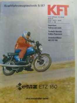 KFT 5/1987 MZ ETZ 150, Toyota Corolla DX, Audi procon/ten