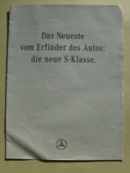 Mercedes Benz Neue S-Klasse W140 Anzeige Werbung