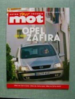 mot 9/1999 Neue Opel Zafira Sonderdruck