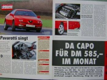 Auto Zeitung 9/1997 Testbericht Alfa GTV 3.0V6 24V