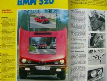 mot 9/1974 BMW 520 E12 Dauertest, Simca 1000LS,Mazda 1300