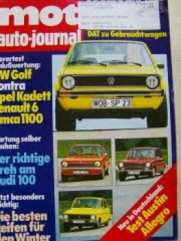 mot 20/1974 VW Golf vs. Opel Kadett vs. R6 vs. Simca 1100