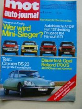 mot 3/1973 Citroen DS23, Dauertest: Opel Rekord D 1700S,R12 TS