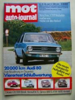 mot 15/1973 Audi 80 L im Dauertest, Vergleich 2.Teil