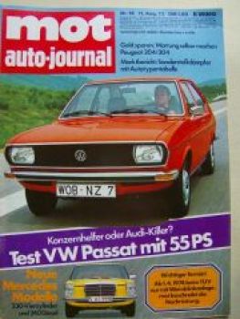 mot 16/1973 VW Passat 1300, Mercedes 230/4 240d W114