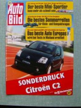 Auto Bild 10/04 Citroen C2 1.6VTR Ford Sportka Aros Sport Ignis