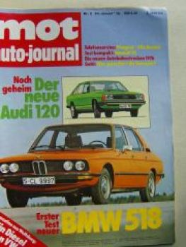 mot 2/1976 Renault 12, BMW 518 E12, VW 412 Pflegepaß