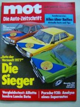 mot 5/1977 Porsche 928, Alfetta vs. Lancia Beta,Dauertest:Fiat 1