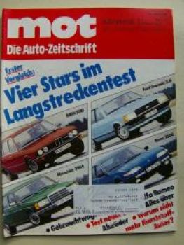 mot 4/1978 Vergleich 528i E12 vs. Granada 2.8i vs. 280E W123