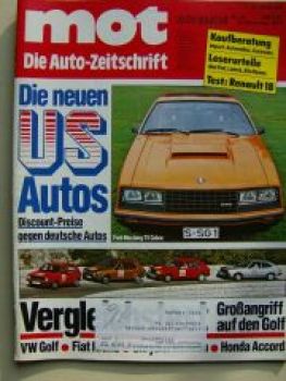 mot 23/1978 Ford Mustang T5 Cobra, Renault 18, Vergleich