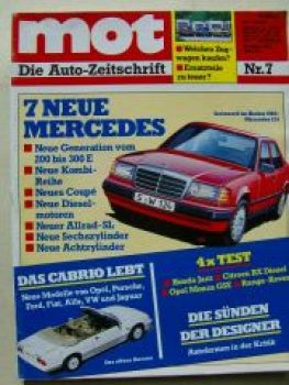 mot 7/1984 Opel Monza GSE, Citoren BX 19TRD, Honda Jazz