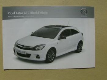 Opel Astra GTC Black&White Juni 2010 NEU
