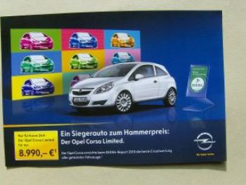 Opel Corsa D Limited Flyer +Preise August 2010 NEU