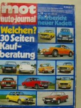 mot 19/1971 Opel Kadett B, Fiat 130/3200, Honda Dax