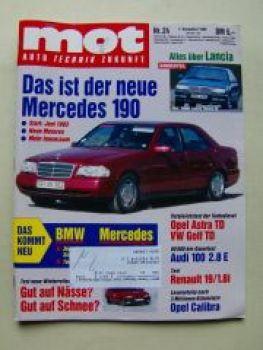 mot 24/1992 Dauertest: Audi 100 2.8E, Renault 19 RT1.8i