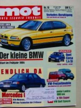 mot 10/1993 Opel Corsa B 1.4Si,  BMW 503 Cabrio, Alfa 164 Super
