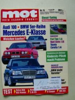 mot 15/1993 E-Klasse BMW 5er E34- Audi 100 C4,Volvo 850GLE Kombi