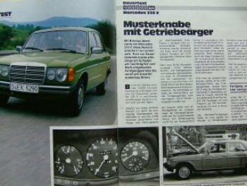 mot 19/1982 Mercedes 230E W123 Dauertest, Colt Turbo,R9