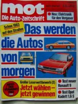 mot 26/1981 Renault 9, Opel Kadett 1.6S ,Toyota Carina,Ritmo