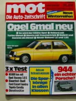 mot 22/1981 Opel Ascona 1.6S Dauertest,Porsche 944