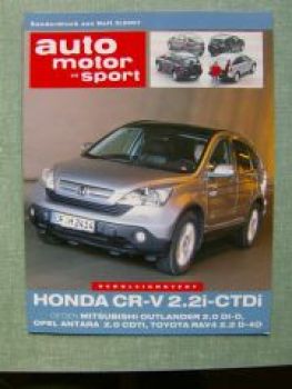 AMS 5/2007 Honda CR-V 2.2i CTDi gegen Outlander 20.di-d