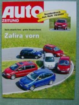 Auto Zeitung 18/2000 Opel Zafira PT Cruiser Almero Tino Xsara Pi