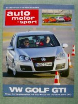AMS 1/2006 VW Golf GTI gegen Ford Focus ST und Astra OPC