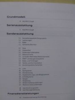 Audi Preisliste RS5 Coupè August 2010 NEU