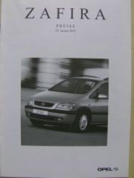 Opel Zafira A 25.Januar 2002