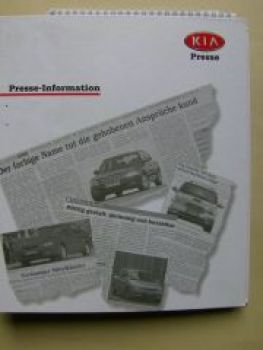Kia Roadshow Pressemappe März 2003 Rio,Shuma II, Magentis