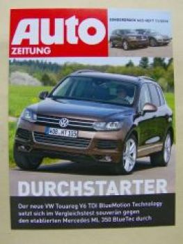 Auto Zeitung VW Tourareg V6 TDI BlueMotion vs. ML350 BlueTec