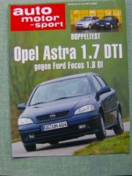 AMS 6/2000 Opel Astra 17DTI gegen Ford Focus 1.8DI