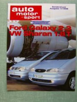 AMS 11/1998 Doppeltest Ford Galaxy 2.3 VW Sharan 1.8T