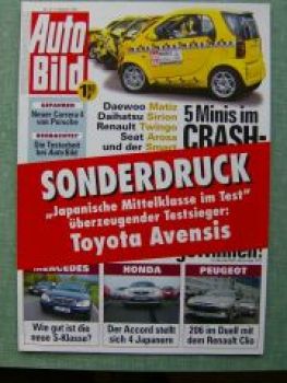 Auto Bild 41/1998 Toyota Avensis Accord 18i Mazda 623 Galant Pri