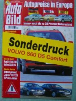 Auto Bild 4/2002 Volvo S60 D5 Comfort gegen Audi A4 2.5TDi