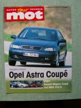 mot 10/2000 Vergleich Opel Astra Coupe Megane Coupe 318Ci E46