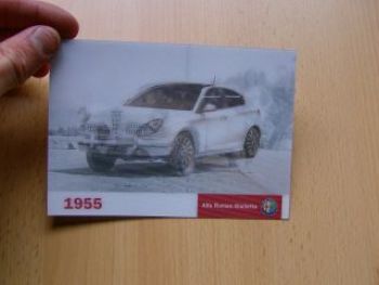 Alfa Romeo Giulietta Hologrammkarte 1955 +2010 NEU