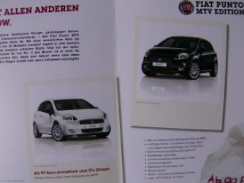 Fiat Punto MTV Edition Sonderprospekt Oktober 2010 NEU