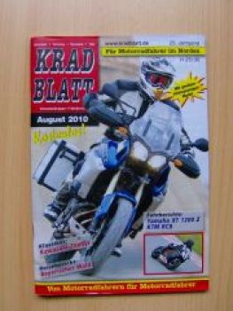 Krad Blatt August 2010 Yamaha XT 1200 Z KTM RC8 Kawasaki Zephyr