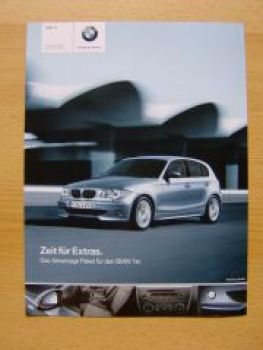BMW 1er E87 Advantage Paket Prospekt NEU