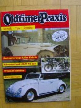 Oldtimer Praxis 3/1990 Erstausgabe Käfer Cabrio, Triumph Spitfir