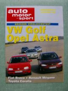 AMS 7/1998 VW Golf4 gegen Opel Astra Fiat Brava Megane Corolla